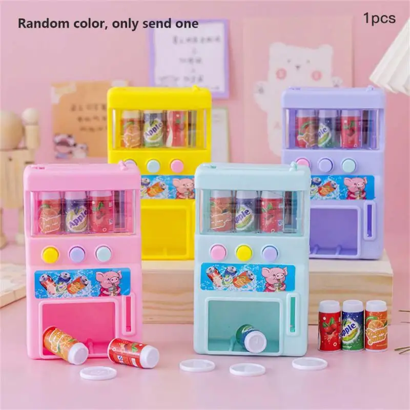 Hot-selling Children's Simulation Mini-coin-operated Beverage Vending Machine Self-service Beverage Cute Funny Toys For Children 4