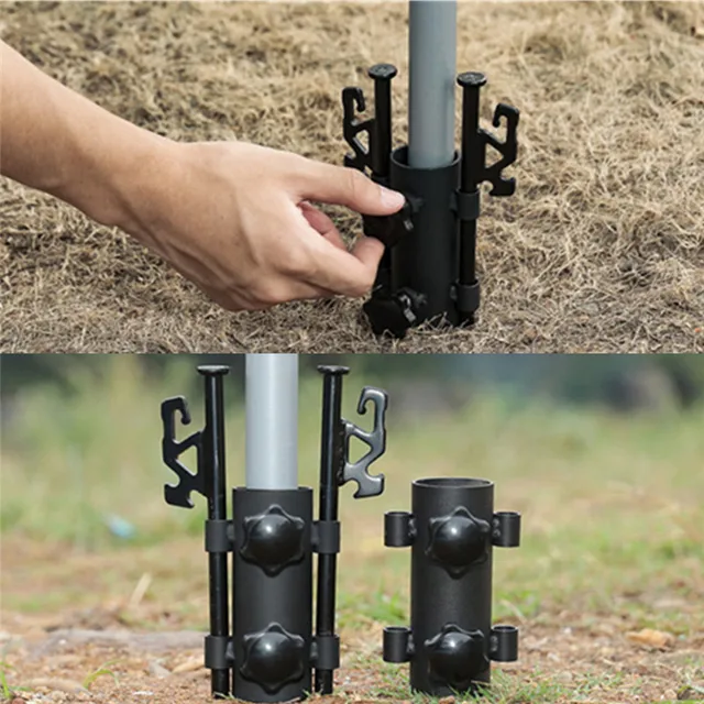 Napellenző Rúd Tartó Kültéri Kemping Lombkorona Vas Rögzített Cső Megerősített Szélálló Sátor Kiegészítők Csepphajója - Image 6