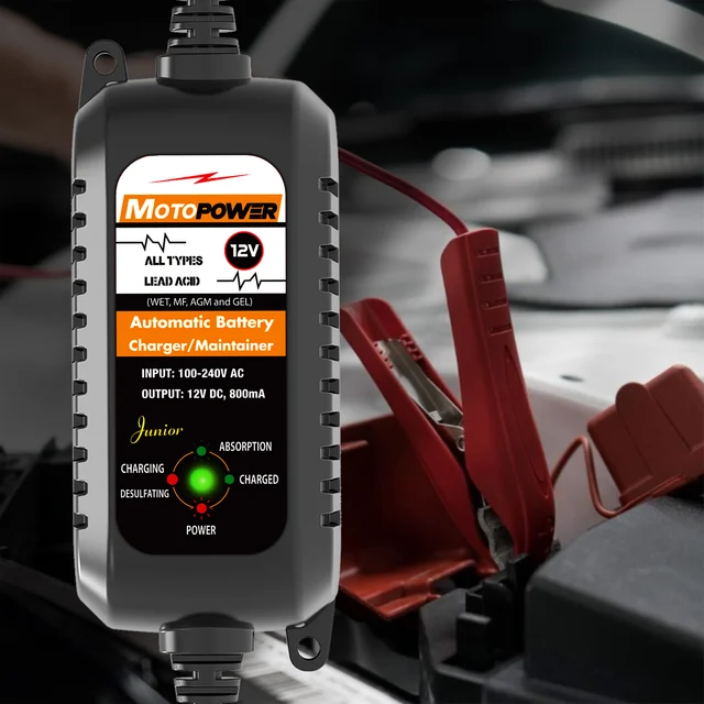 12V 800mA Automatic Smart Car Motorcycle Battery Charger Maintainer