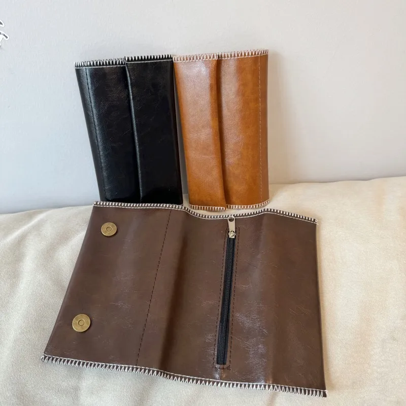 Premium PU Leather Tobacco Pouch & Smoking Accessories Organizer with Filter Tips