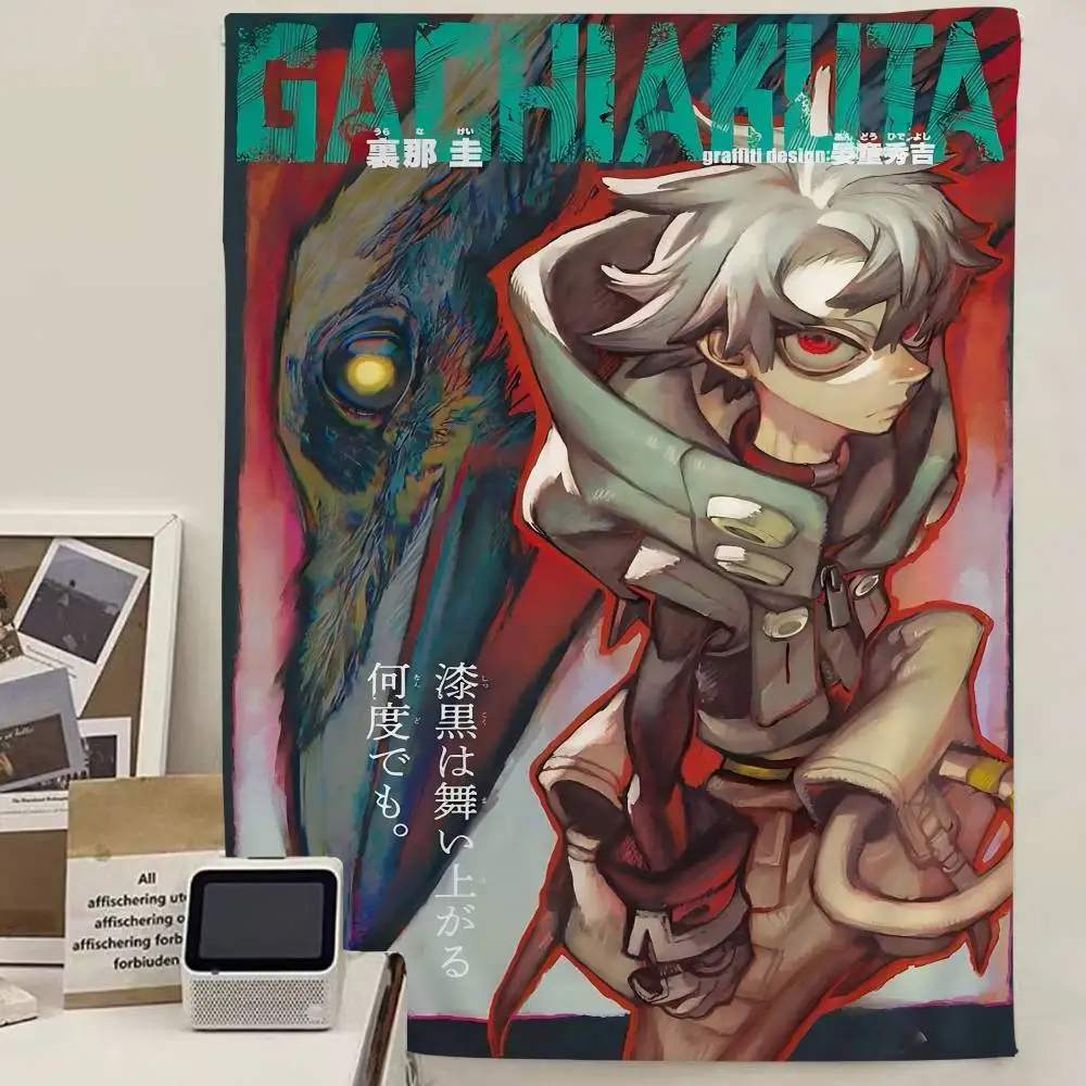 Japanischer Supernatural Combat Anime G-Gachiakuta Hängender böhmischer Wandteppich Hängende Tarot-Hippie-Wandteppiche Wohnheim Japanischer Wandteppich – Detail 18