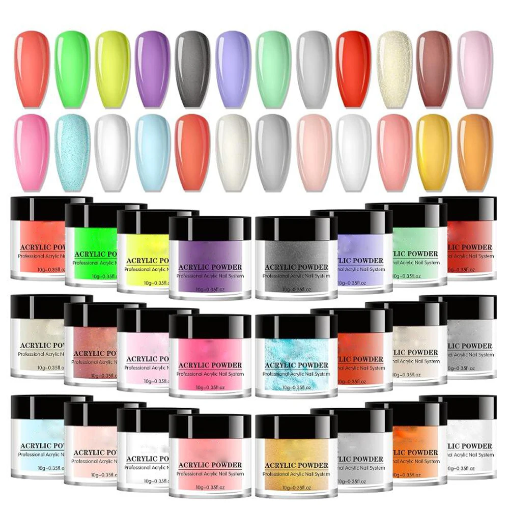

90Pcs Random Color Acrylic Powder Set Mixe Colors Professional Acrylic Powder DIY Nail Extension/Carving No Nail Lamp Needed*JO9