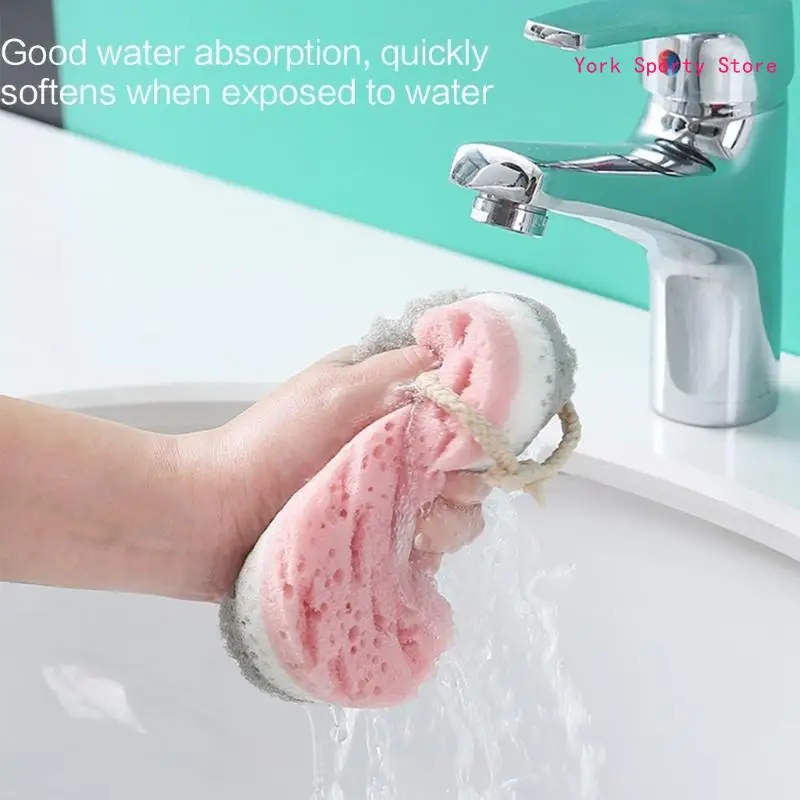 Three-layer Bath Sponge Body Brush Skin Clean Massage Cleaning Shower Brushes for Kids Adults Foam Scrubbing Towel Rope 4