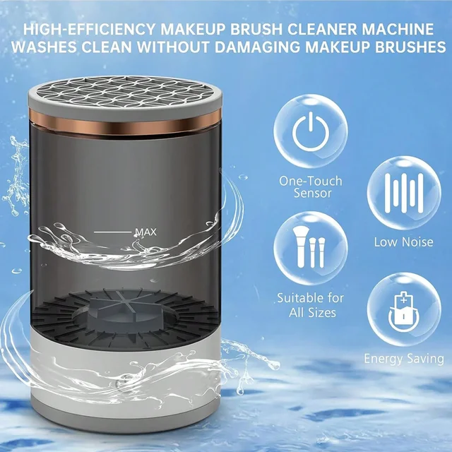 3-in-1 Automatic Makeup Brush Cleaning and Drying Stand - Keep Your Brushes Fresh and Ready to Use! 2