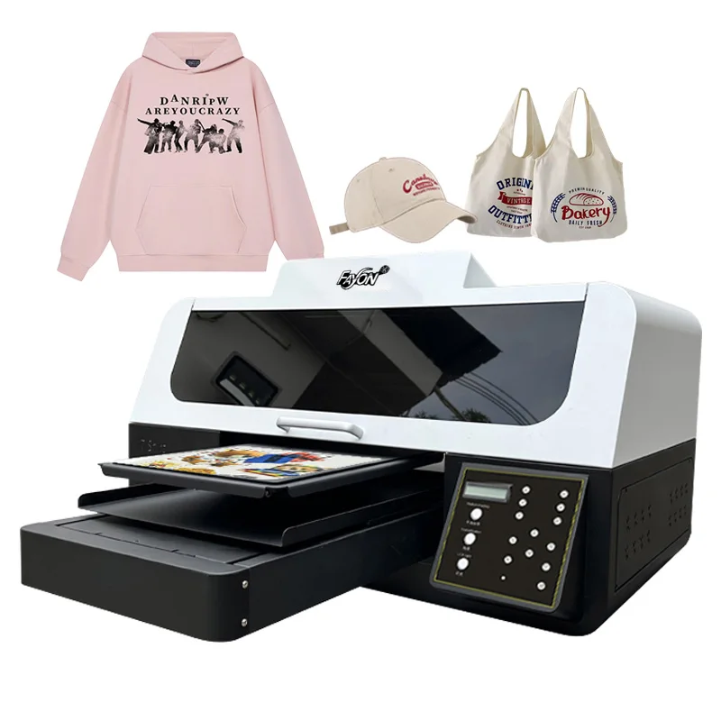 듀얼 헤드 DTG 프린터 (XP600/I3200/4720) - 티셔츠, 스웨터, 데님 및 가죽 등 다양한 원단에 인쇄 가능