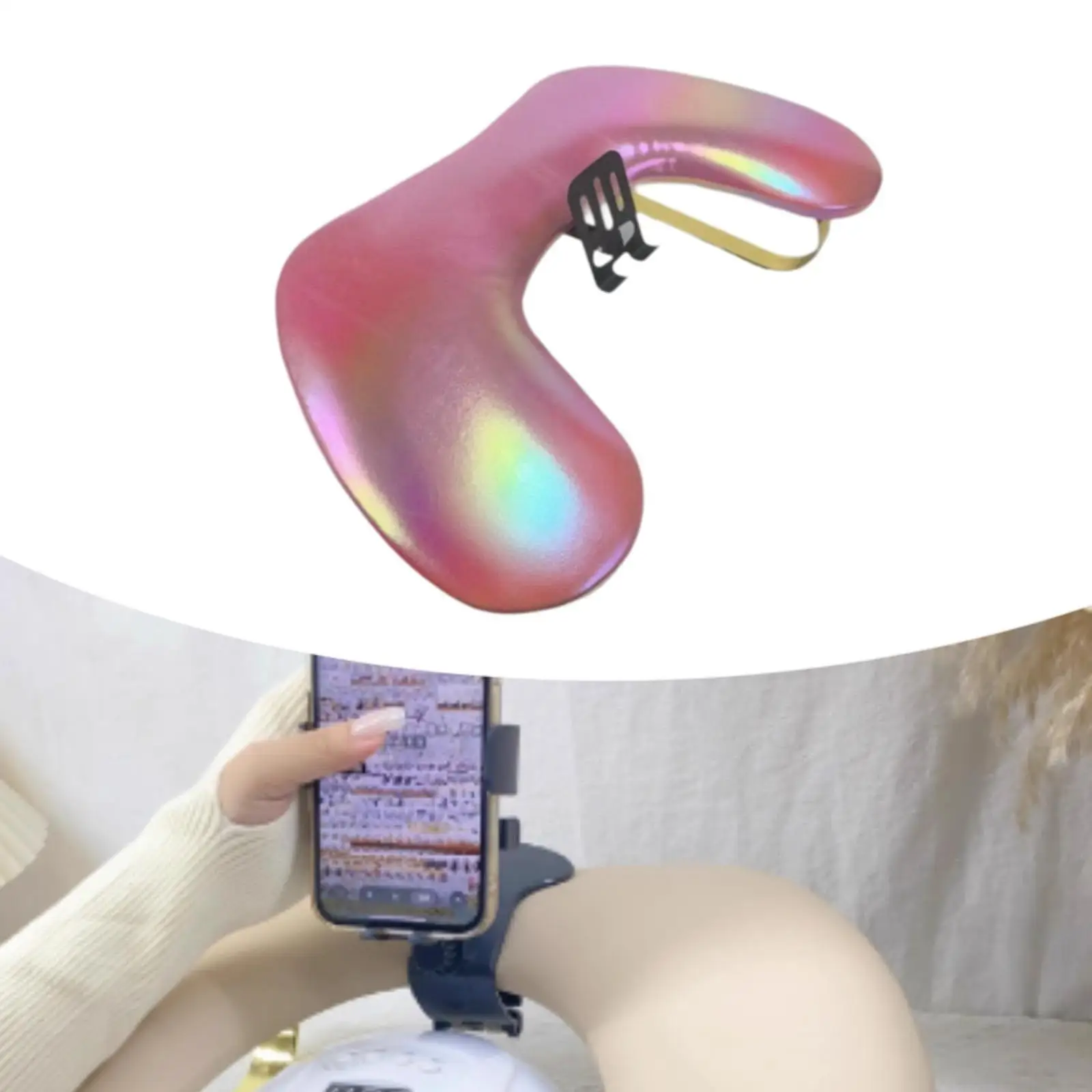 Nail Art Hand Pillow with Phone Mount Soft Sponge Filling Salon Tool Comfortable Support for Nail Beginner Woman Makeup Tool