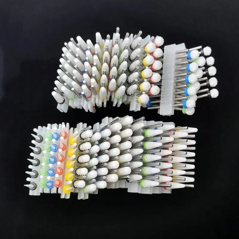 10 Ceramic Drill Bits, Milling Cutters, Rotating Nail Polish Grinding Machine Accessories, Overflow Removal Tool Accessories 4