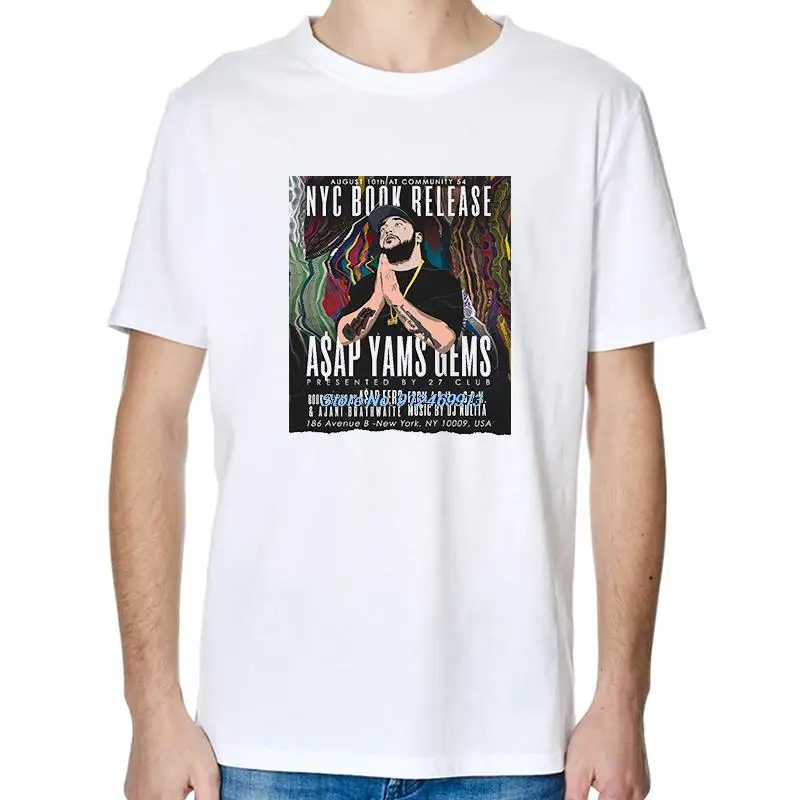 Maglietta Estiva Harajuku Per Uomo Asap Yams Long Live Fashion Graphic T-Shirt Oversize Manica Corta T-Shirt Abbigliamento Uomo