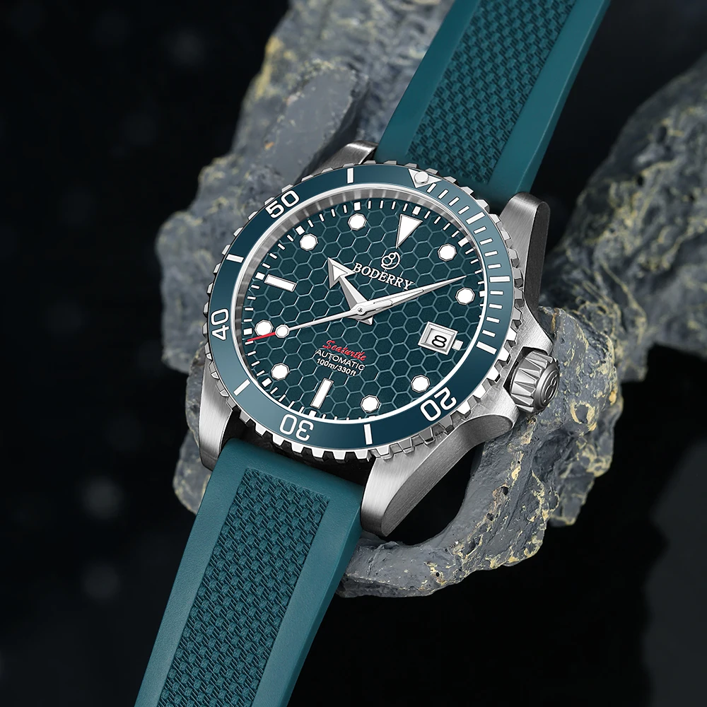 BODERRY Reloj De Buceo Automático Para Hombre, Movimiento