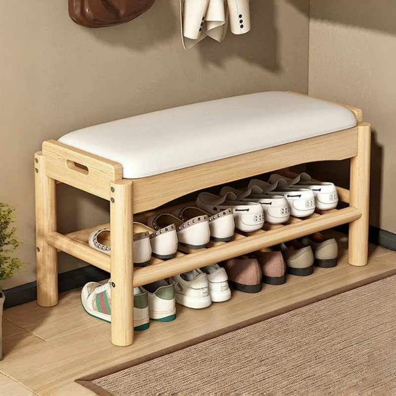 Solid Wood Shoe Bench 5