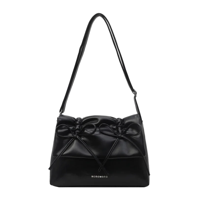 thumbnail image 1 of Bolsos de hombro de PU con lazo fruncido a la moda, bolso de mano con cierre de hilo sólido, gran oferta 2024, bolso de mujer de alta calidad, bolsos de señora, 1 of 5