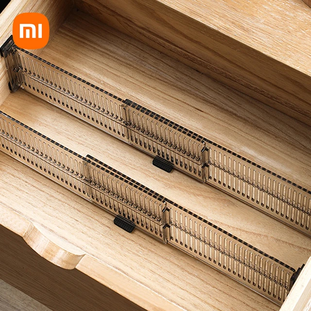 Xiaomi 2Pcs/Set Állítható Clapboard Fiók Elválasztó Partíció Diy Tartós Tárolószervező Szekrény Lyukasztó Szeparátor