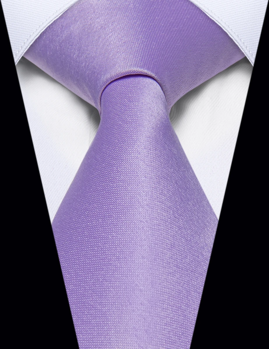 

Light Purple Silk Tie for Man Pocket Square Men's Solid Necktie for Wedding Business corbatas para hombre Free Shipping Gifts