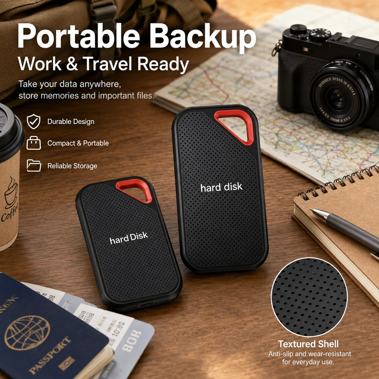 Dust Proof Portable External Hard Drive Simple Operation SSD 1TB 2TBMobile Storage Hard Disk for Daily Data Store Laptop PC - 3