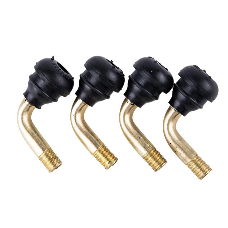 튜브리스 타이어용 4개/세트 90도 고무 앵글 밸브 튜브리스 디스크 휠용 니플(pvr40/pvr50/pvr60/pvr70)