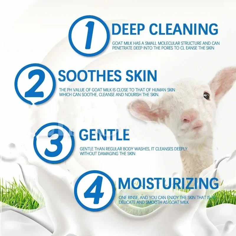 Goat Milk Whitening Body Wash Remove Melanin Permanent Whitening Smooth Improve Dark Skin Shower Gels Bath and Body Works