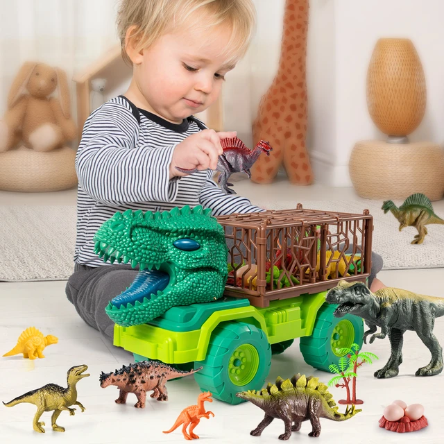 Voiture de Transport de Dinosaures, Véhicule à Dos Côtelé, Jouets