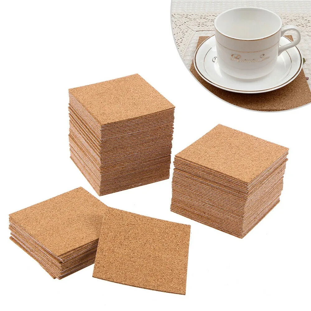 10Pcs Self Sticker Cork Coasters Cork Mats Cork Backing Sheets For Coasters  DIY Desktop Decoration Kitchen Table Pad - AliExpress