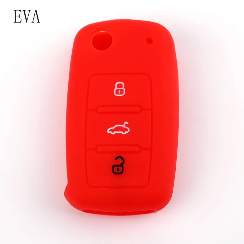 Silicone Car Key Case Cover For Volkswagen VW POLO Tiguan Passat B5 B6 Golf 4 5 6 7 Scirocco Jetta MK6 Octavia Auto Keys Protect key case key case cover car key shell
