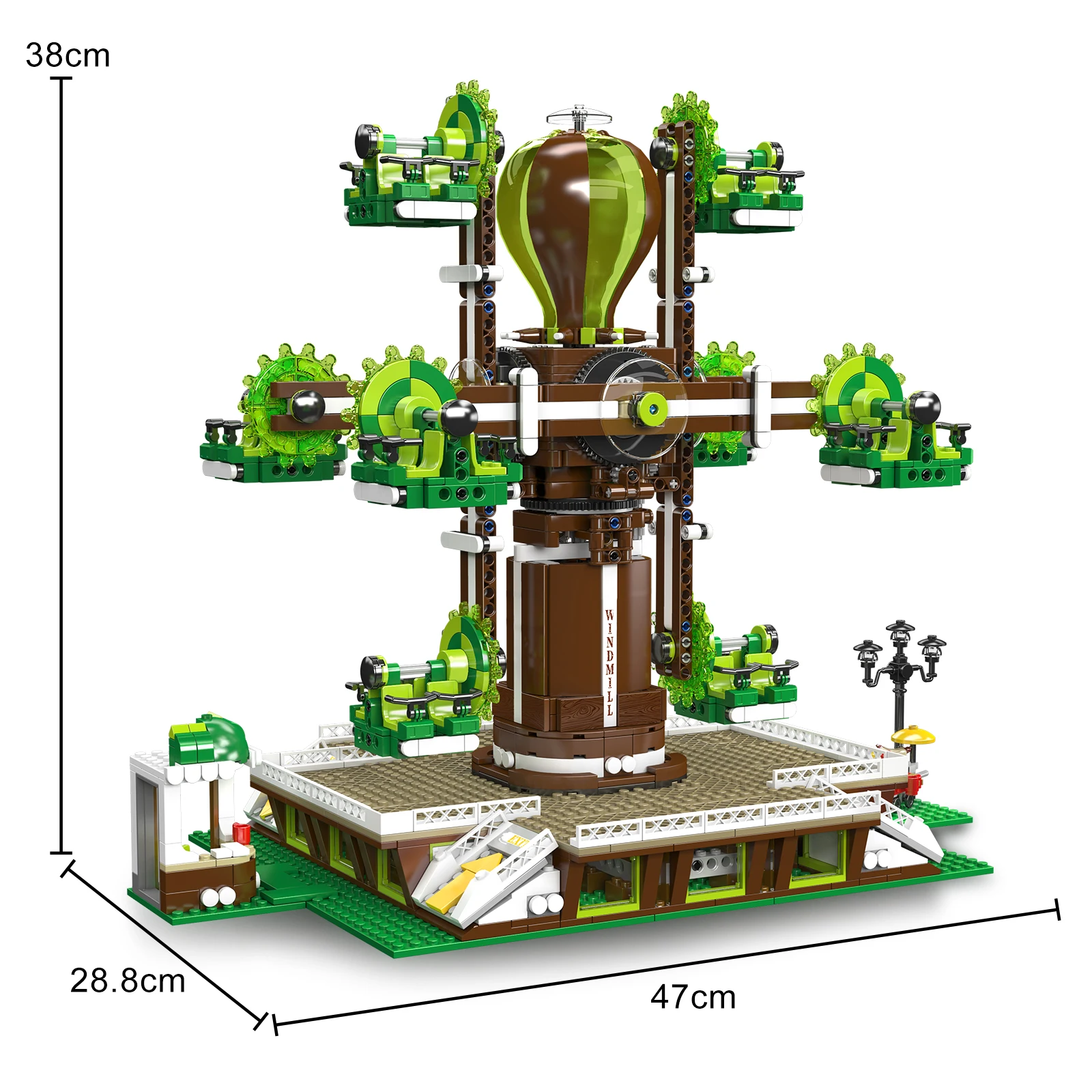 Mould King 11026 Nature Tree Windmill Building Blocks 2148pcs Mini Bricks Fantasy Park Series creativity Toy
