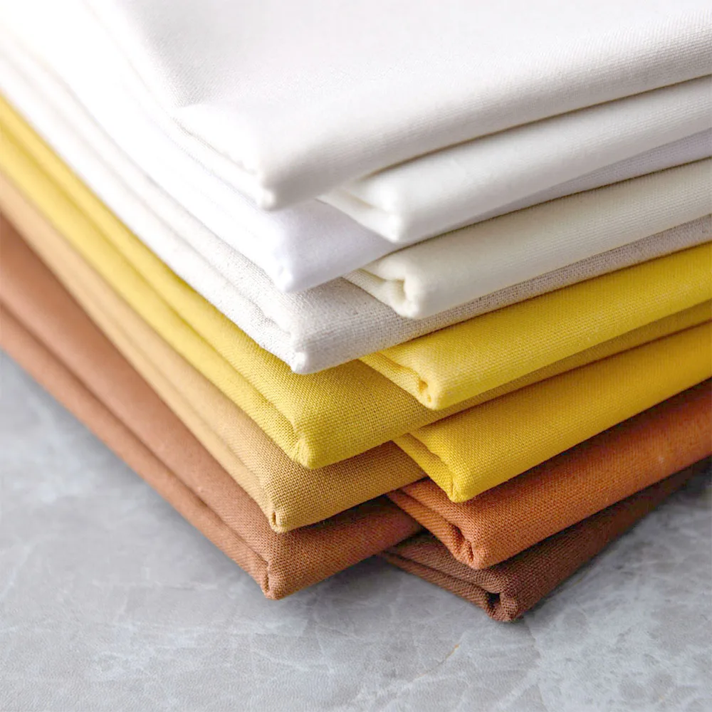 50cm Cotton Linen Fabric Pure Color Soft For DIY Shirt Clothing Curtain Luggage Home Textile Tablecloth Sewing Embroidery Cloth
