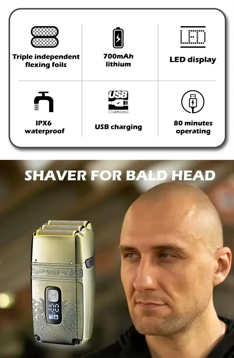 VGR V-335 Foil Shaver side view