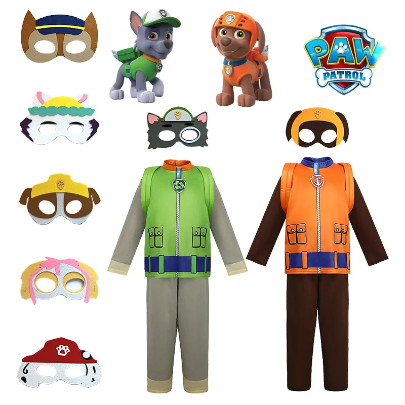 Paw Patrol Rocky Cosplay Kids Birthday Captain Zuma Costume Cartoon Patrol Dog Chase Natale Capodanno Regalo Di Natale