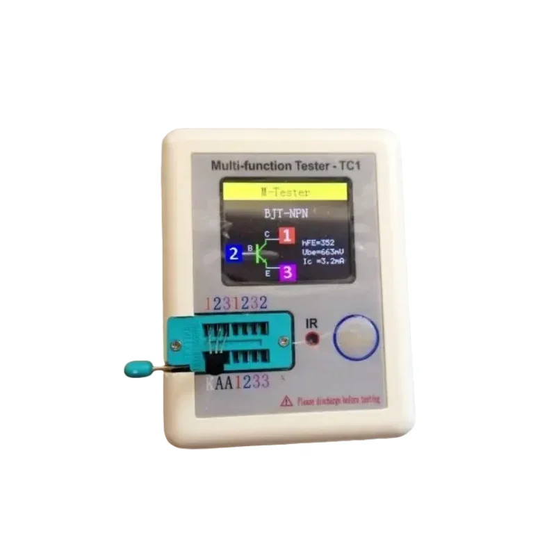 Pocketable Transistor tester is the LCR-TC1 full color graphics display