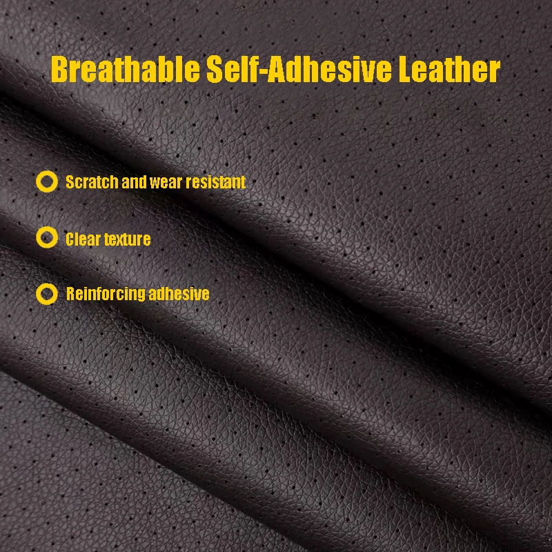 Self-Adhesive Faux Leather Repair Patch Breathable Perforated Leather Repair Sticker for Furniture Sofas Car Seats Office Chairs leather repair tape leather repair sticker leather patch leather repair leather repair patch leather repair material self adhesive leather sticker