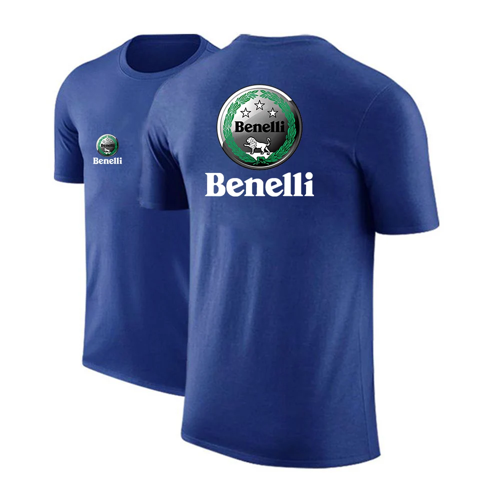 Benelli TRK 502X Printing Fashion 2023 New Man's Summer Solid Colour Cotton Short Sleeves Comfortable Slim Fit T Shirts Tops