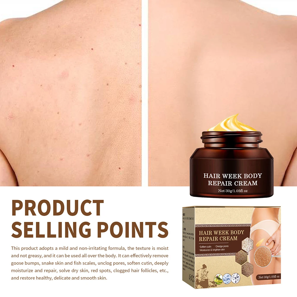 30g Hair Week Body Repair Cream Chicken Follicle Skin Repair Cream Moisturizing Nourishing Skin Care Supplies For Women Men