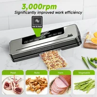 Machine d'emballage sous vide électrique pour aliments, avec bouton tactile, pour usage sec/humide, coupe-sac intégré, scelleuse sous vide pour cuisine 5