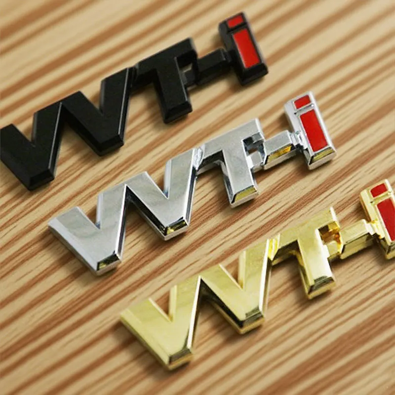 3D 메탈 레터 VVTi 로고 자동차 리어 트렁크 스티커 배지 펜더 사이드 엠블럼 (VVT-i 캠리 코롤라 라브4 프리우스 액세서리용)