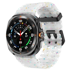 Luminous Silicone Smartwatch Strap - Universal Fit - Galaxy Watch 7 Ultra (Transparent black)