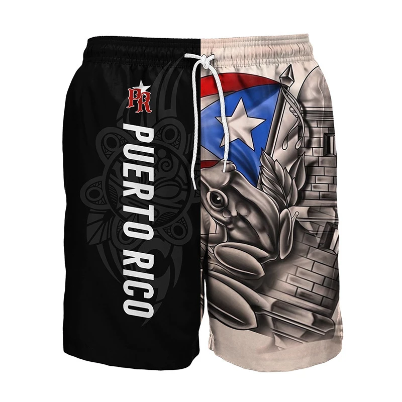 

Puerto Rico Flag 3D Print Summer Short Pants Kids Male Causal Fashion Gym Shorts Ropa De Hombre Teen Surfing Board Shorts Mens
