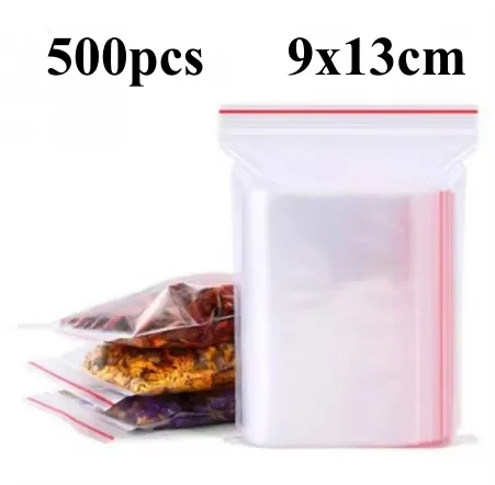 High Clear Reclosable PE Zip Lock Bags - 100 Pack