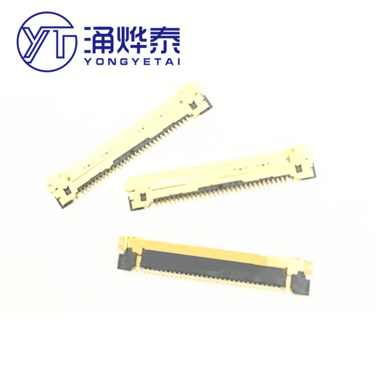 YYT 5PCS EDP screen line socket I-PEX connector 30P/40P LVDS LCD screen connection port pitch 0.5mm 0 5mm pitch under clamshell socket ffc fpc flat cable pcb connector 4p 6p 8p 10p 12p 14p 15p 16p 18p 20p 24p 26p 30p 32p 34p 40p