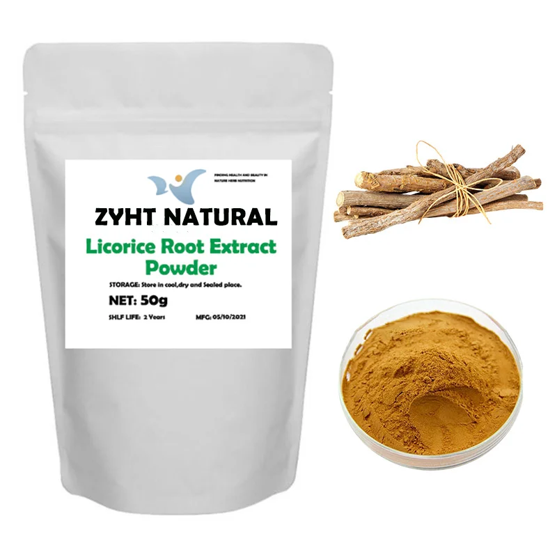 

Pure Nature Organic Licorice Root Extract Powder Fruiterco Glycyrrhiza Glabra Root Whitening Anti-aging Skin Care Raw Material