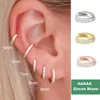 Mariasz Minimalist 5-9mm 316L Stainless Steel Hoop Earrings Crystal Zirconia Small Helix Tragus Gold Color Jewelry for Women 6