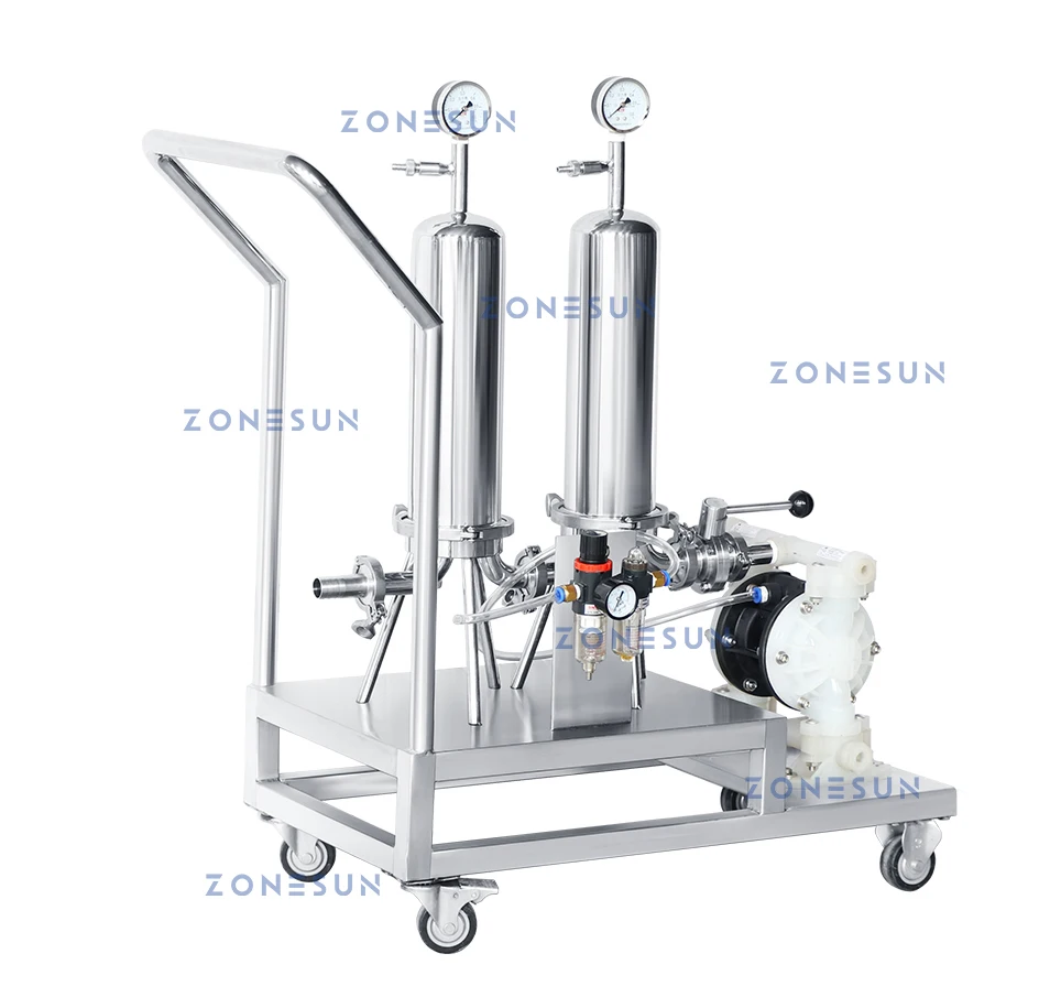 ZONESUN ZS-PF2 Bomba de diafragma neumática a prueba de explosiones Filtro de líquido de perfume de alcohol 