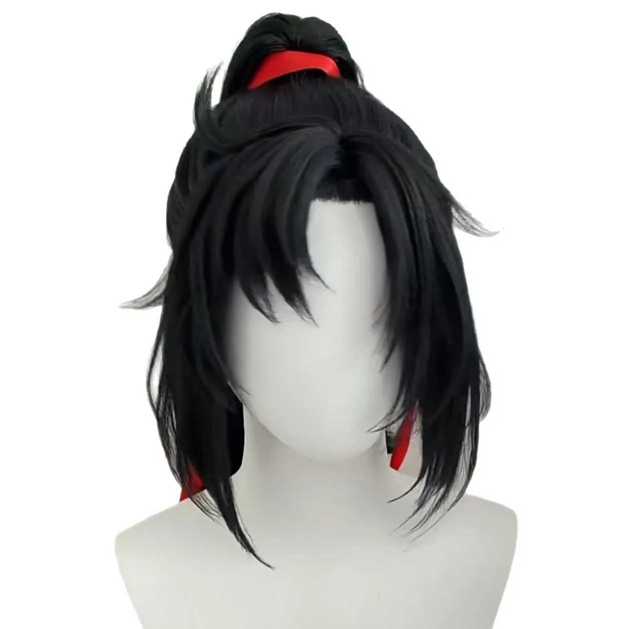 Wei Wuxian Cosplay Wig Cute Black Wig Chinese Ancient Costume Black Style Wigs High Heat Resistant Synthetic Wigs