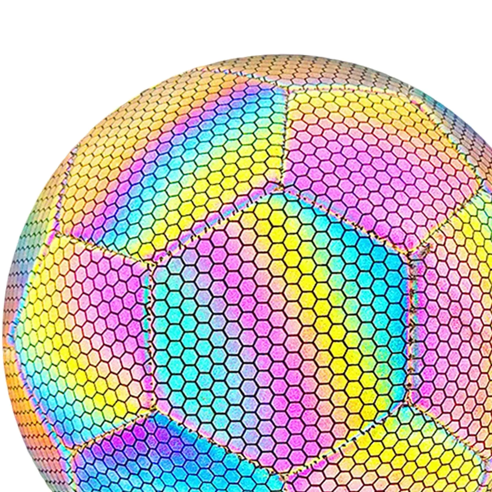 Holographic Reflective Soccer Ball Size 5 High Visibility for Night Game and Training Sessions Gift for Soccer Competition Holographic Reflective Soccer Ball Size 5 High Visibility for Night Game and Training Sessions Gift for Soccer Competition