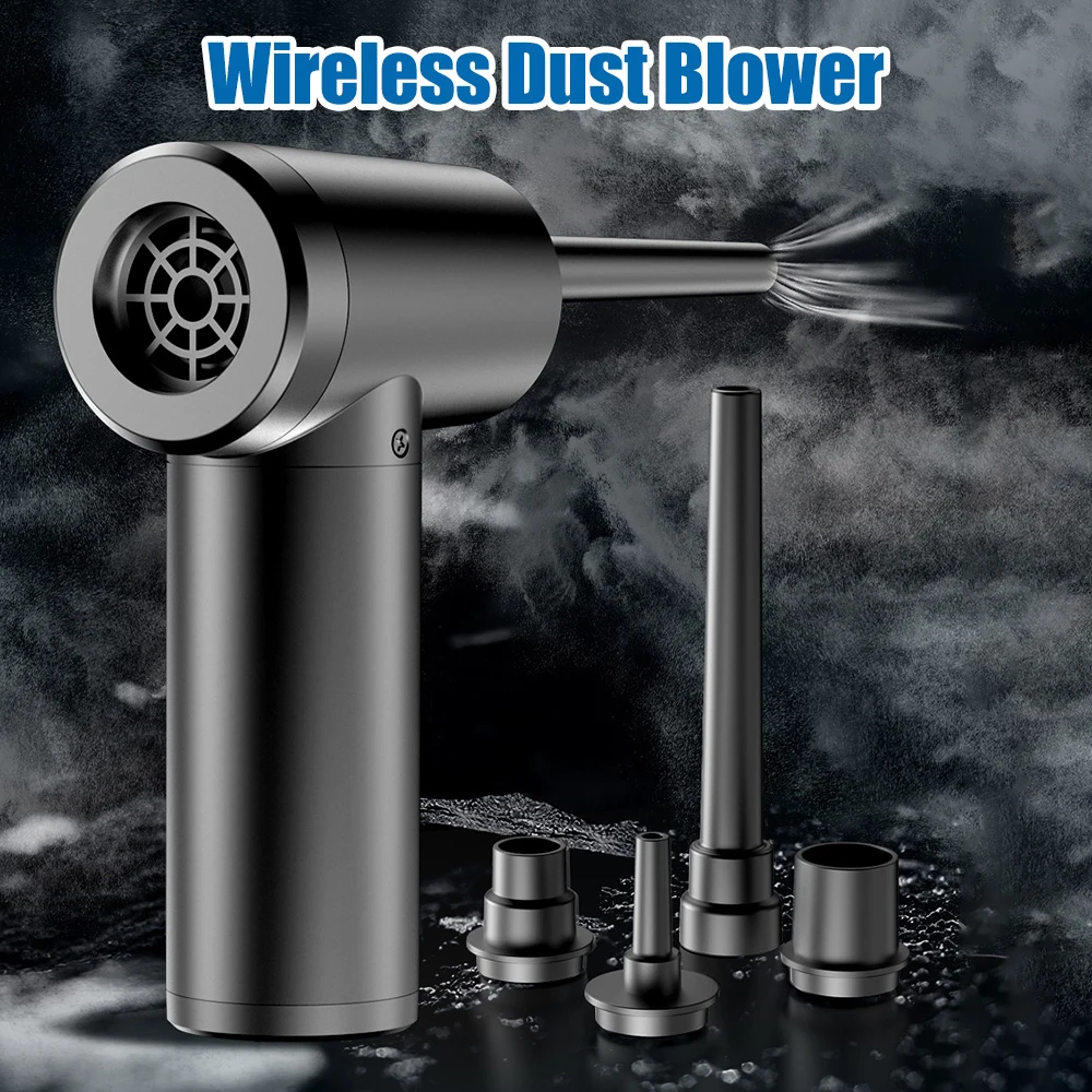 50000RPM Electric Air Blower Car Interior Vent Seat Dashboard Dust Removal  Kit Compressed Vacuum Cleaner Washer Nozzles Cordless