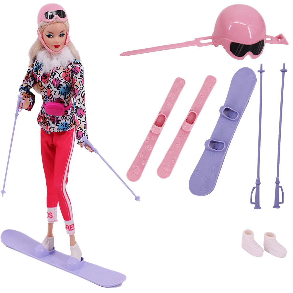 Accesorios en miniatura para muñeca de esquí, para muñeca BJD