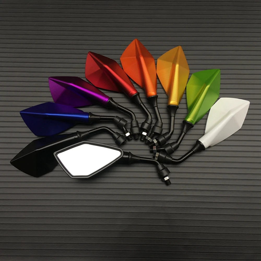 Motorcycle Mirror Motorcycle Mirrors 2Pcs/Pair Motorcycle Rearview Mirror Scooter Motocross Rearview Mirrors Electrombile Back Side Convex Mirror 10mm