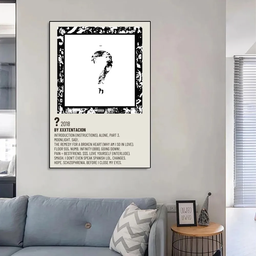 Vintage Posters Hip Hop Z-XXXTentacion Poster No Framed Poster Kraft Club Bar Paper Vintage Wall Art Painting Bedroom Study Stickers Poster Prints