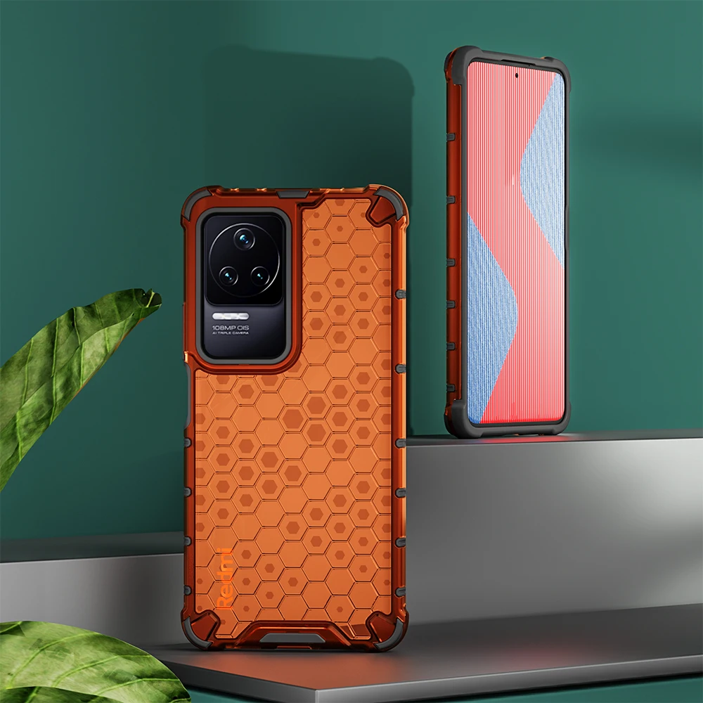KEYSION ütésálló páncéltok POCO F4 GT F3 5G átlátszó méhsejt telefonhoz hátlap Xiaomi Redmi K50 Gaming K4 készülékhez_voghion.com
