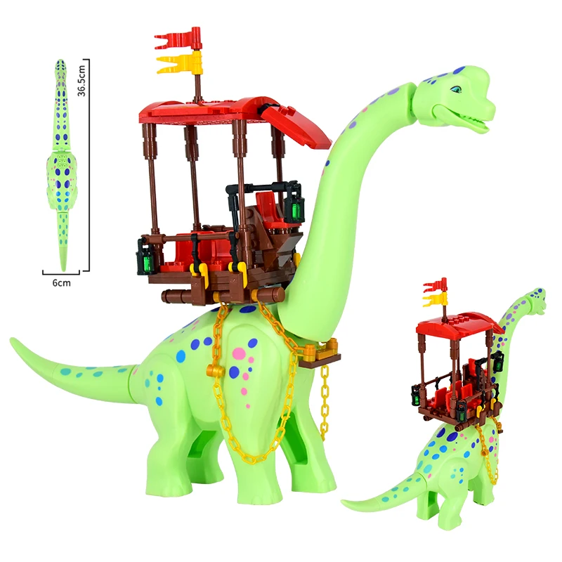 MOC Jurassic Dino Brachiosaurus Mount World Building Kits Bolcks