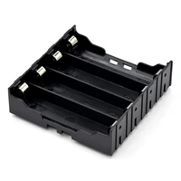1x 2x 3x 4x Slot Black Plastic 18650 Battery Holder Battery Storage Box Case with wire leads 5