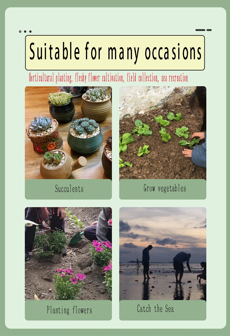 Description Picture 4 of itemMultifunctional Manganese Steel Horticulture Shovel Flower Digging Wild Vegetables Flower Growing Gardening Tools